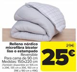 Oferta de Relleno nórdico microfibra bicolor liso o estampado  por 25€ en Carrefour