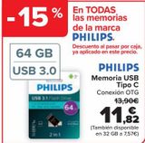 Oferta de PHILIPS Memoria USB Tipo C  por 11,82€ en Carrefour