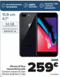 Oferta de IPhone 8 Plus reacondicionado  por 259€ en Carrefour