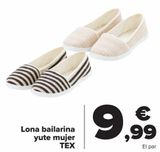 Oferta de Lona bailarina yute mujer TEX  por 9,99€ en Carrefour