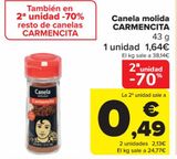 Oferta de Canela molida CARMENCITA por 1,64€ en Carrefour