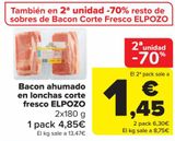 Oferta de Bacon ahumado en lonchas corte fresco ELPOZO por 4,85€ en Carrefour