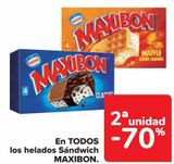 Oferta de En TODOS los helados Sándwich MAXIBON en Carrefour