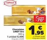 Oferta de Chocolates LINDT Oro por 6,49€ en Carrefour