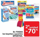 Oferta de En TODAS las bayetas y guantes SPONTEX  en Carrefour