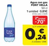 Oferta de Agua con gas FONT VELLA  por 0,81€ en Carrefour