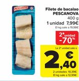 Oferta de Filete de bacalao PESCANOVA por 7,99€ en Carrefour