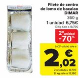 Oferta de Filete de centro de lomo de bacalao DIMAR por 6,75€ en Carrefour