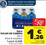 Oferta de Agua SOLÁN DE CABRAS por 4,2€ en Carrefour
