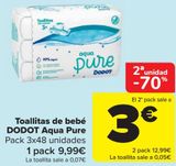 Oferta de Toallitas de bebé DODOT Aqua Pure por 9,99€ en Carrefour