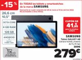 Oferta de SAMSUNG Tablet GALAXY A8 por 279€ en Carrefour