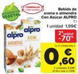 Oferta de Bebida de avena o almendra Con Azúcar ALPRO por 1,99€ en Carrefour