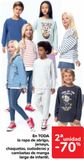 Oferta de En TODA la ropa de ropa de abrigo, jerseys, chaquetas, sudaderas y camisetas de manga larga infantil en Carrefour