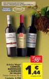 Oferta de D.O.Ca. "Rioja" CARRIZAL, BARDESANO o MARQUÉS DE VALIDO por 4,79€ en Carrefour