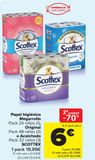Oferta de Papel higiénico Megarollo Original o Acolchado SCOTTEX por 19,99€ en Carrefour