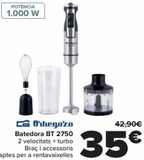 Oferta de ORBEGOZO Batidora BT 2750 por 35€ en Carrefour