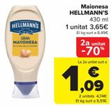 Oferta de Mayonesa HELLMANN'S por 3,65€ en Carrefour