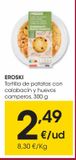 Oferta de EROSKI Tortilla de patatas con calabacín y huevos camperos 300 g por 2,49€ en Eroski