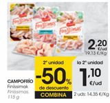 Oferta de CAMPOFRÍO Jamón cocido Finissimas 115 g por 2,2€ en Eroski