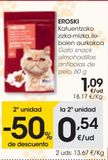 Oferta de EROSKI Gato snack almohadillas antibolas de pelo 60 g por 1,09€ en Eroski