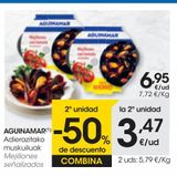 Oferta de AGUINAMAR Mejillones en salsa de tomate 900 g por 6,95€ en Eroski