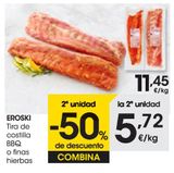 Oferta de EROSKI Tira costilla de cerdo sabor finas hierbas al peso por 11,45€ en Eroski