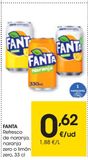 Oferta de FANTA Refresco de naranja zero 0,33 L por 0,62€ en Eroski