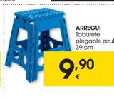 Oferta de ARREGUI Taburete plegable azul 1 ud por 9,9€ en Eroski