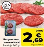 Oferta de Burguer meat  vacuno Halal por 2,69€ en Carrefour