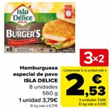 Oferta de Hamburguesa especial de pavo ISLA DELICE  por 3,79€ en Carrefour