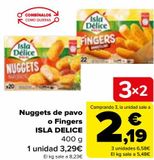 Oferta de Nuggets de pavo o Fingers ISLA DELICE  por 3,29€ en Carrefour