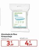 Oferta de Almohada de fibra firmeza baja por 3,59€ en Alcampo