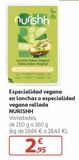 Oferta de Especialidad vegana en lonchas o especialidad vegana rallada Nurish por 2,95€ en Alcampo