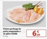 Oferta de Filetes pechuga de pollo empanada o al ajillo Cruzbe por 6,99€ en Alcampo