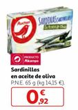 Oferta de Sardinillas en aceite alcampo por 0,92€ en Alcampo