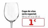 Oferta de Copa de vino por 1€ en Alcampo