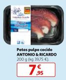 Oferta de Pulpo cocido Antonio y Ricardo por 7,95€ en Alcampo