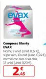 Oferta de Compresas Evax por 2,45€ en Alcampo