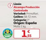 Oferta de Limones por 1,55€ en Alcampo