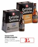 Oferta de Cerveza sin alcohol Estrella Galicia por 3,39€ en Alcampo
