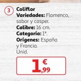 Oferta de Coliflor por 1,99€ en Alcampo
