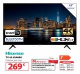 Oferta de Tv led 43'' Hisense por 269€ en Alcampo