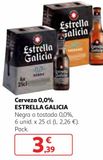 Oferta de Cerveza sin alcohol Estrella Galicia por 3,39€ en Alcampo