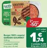 Oferta de Burger 100% vegetal GARDEN GOURMET  por 3,49€ en Carrefour