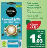 Oferta de Café soluble coconut latte NESCAFE Gold por 3,45€ en Carrefour