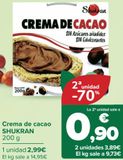 Oferta de Crema de cacao SHUKRAN por 2,99€ en Carrefour