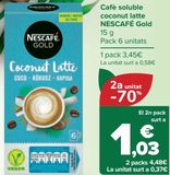 Oferta de Café soluble coconut latte NESCAFE Gold por 3,45€ en Carrefour