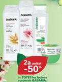 Oferta de En TODAS las lociones corporales BABARIA en Carrefour
