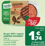 Oferta de Burger 100% vegetal GARDEN GOURMET  por 3,49€ en Carrefour