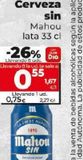 Oferta de Cerveza sin alcohol Mahou por 0,75€ en La Plaza de DIA